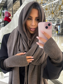 Wełniane rękawiczki- Cappuccino