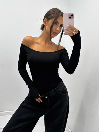 Damskie body Łódka - Czarny