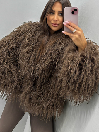 Futro eko Lama - Brąz