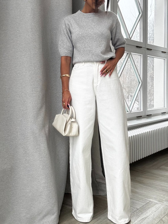 Jeansy oversize Banany - Off White