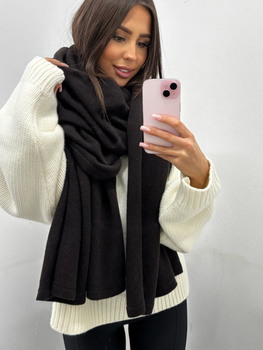 Wełniany szal - Czekolada