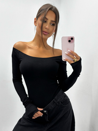 Damskie body Łódka - Czarny
