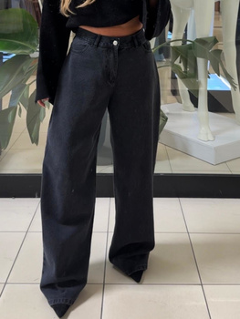 Jeansy oversize Banany - Grafit