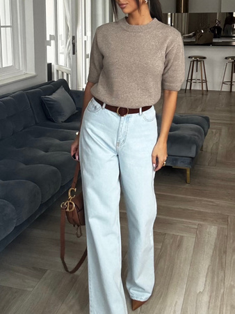 Sweter z grubszej dzianiny - Cappucino