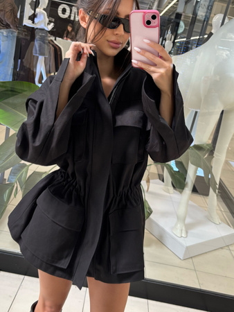 Kurtka-Kamizelka jeansowa 2w1 - Czarny