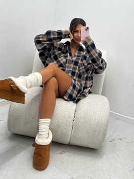 Koszula w kratę  - Granat