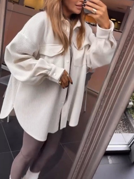 Koszula sztruksowa - Krem