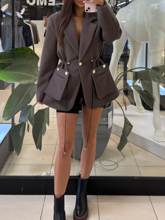 Marynarka/Płaszcz ROGER - Czekolada