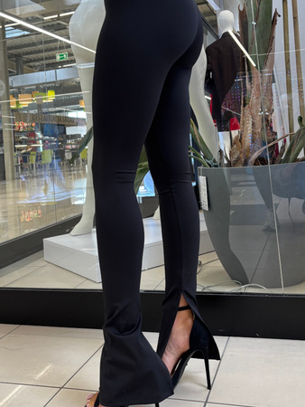 Leginsy z rozcięciem - Czarny