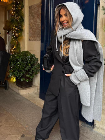 Wełniany szal - Szary