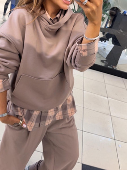 Komplet dresowy oversize - Mokka