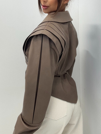 Kurtka skórzana - Taupe
