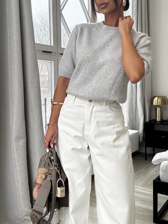 Sweter z grubszej dzianiny - Szary