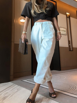 Jeansy mom fit - OFF WHITE