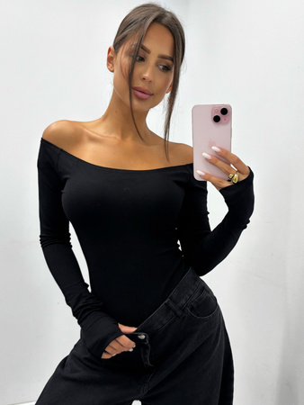 Damskie body Łódka - Czarny